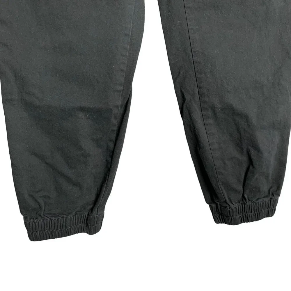 A Essentials Straight Fit Jogger Pants S Black Elastic Drawstring Pockets - Picture 5 of 8